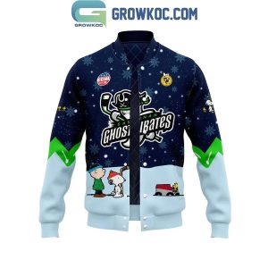 Savannah Ghost Pirates Christmas Peanuts Friends Snoopy Winter Baseball Jacket