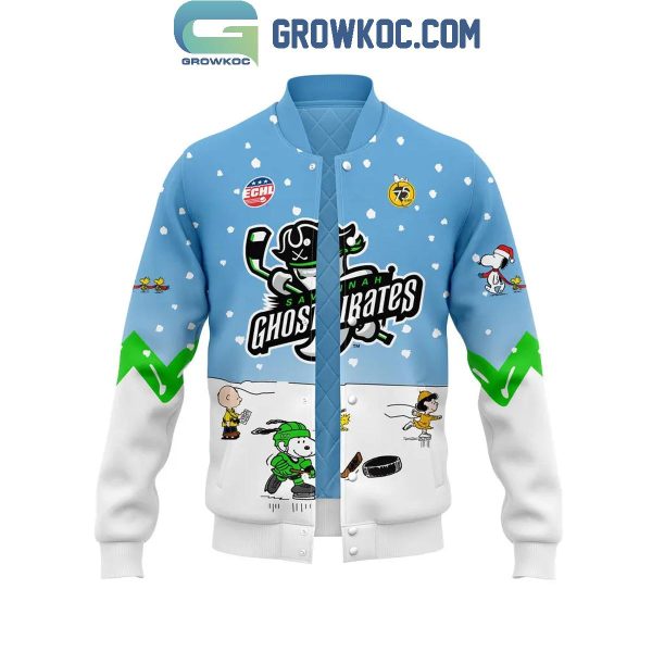 Savannah Ghost Pirates Peanuts Friends Snoopy Festive Winter Baseball Jacket