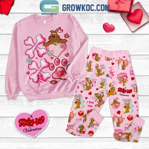 Scooby-Doo I Love You Valentine’s Day 2025 Fleece Pajamas Set