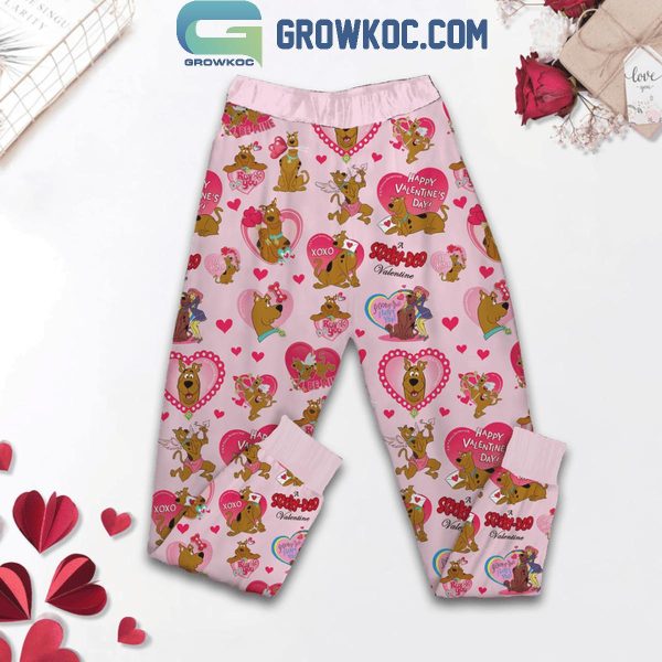 Scooby-Doo I’m All Hearts For You Valentine’s Day 2025 Fleece Pajamas Set