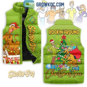 Scooby-Doo Rocking Around Christmas Tree Sleeveless Puffer Jacket