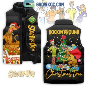 Scooby-Doo Rocking Around Christmas Tree Sleeveless Puffer Jacket