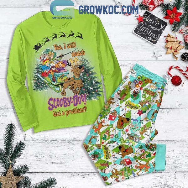 Scooby Doo Still Watching It On Christmas 2024 Fleece Pajamas Set