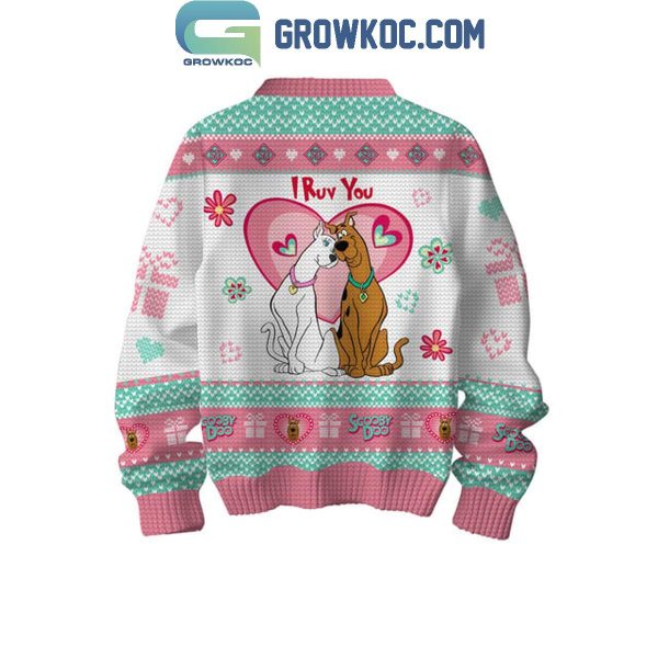 Scooby-doo I Ruv You Love In The Air 2025 Ugly Sweater