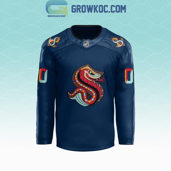 Seattle Kraken 2025 Happy Lunar New Year Personalized Hockey Jersey