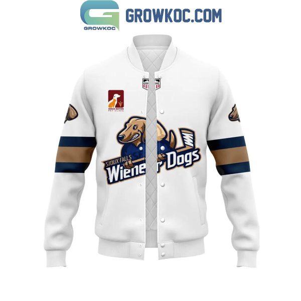 Sioux Falls Stampede Sioux Falls Wiener Dogs 2024 Full White Baseball Jacket