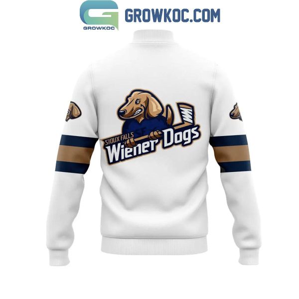 Sioux Falls Stampede Sioux Falls Wiener Dogs 2024 Full White Baseball Jacket