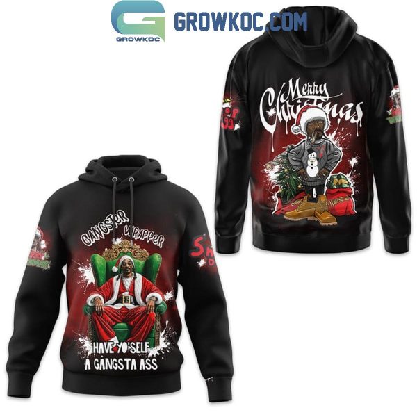 Snoop Dogg Merry Christmas Gangster Wrapper 2024 Hoodie T-Shirt