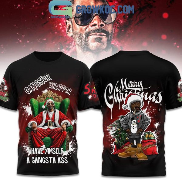 Snoop Dogg Merry Christmas Gangster Wrapper 2024 Hoodie T-Shirt