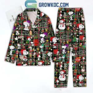 Snoopy Holidays Christmas Happy New Year Polyester Pajamas Set