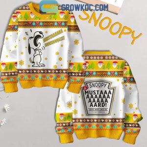 Snoopy Mustard It’s Not Enough For Peanuts Christmas Ugly Sweater