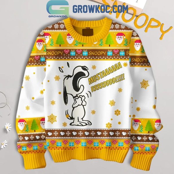 Snoopy Mustard It’s Not Enough For Peanuts Christmas Ugly Sweater