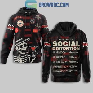 Social Distortion 2025 Celebrating The European Tour The Legends Hoodie T-Shirt