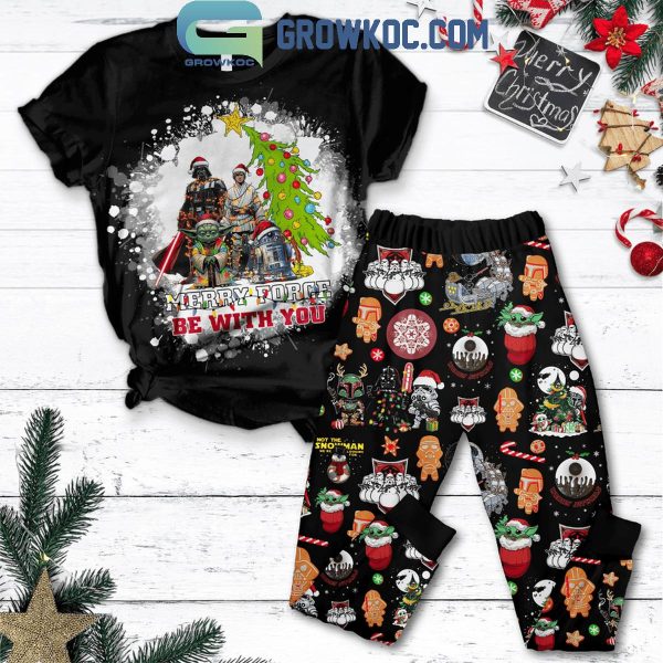 Star Wars Merry Force Be With You Christmas 2024 Fleece Pajamas Set