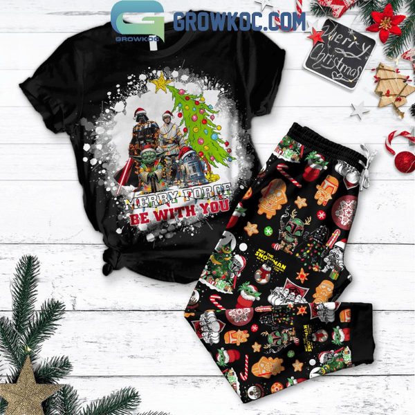 Star Wars Merry Force Be With You Christmas 2024 Fleece Pajamas Set