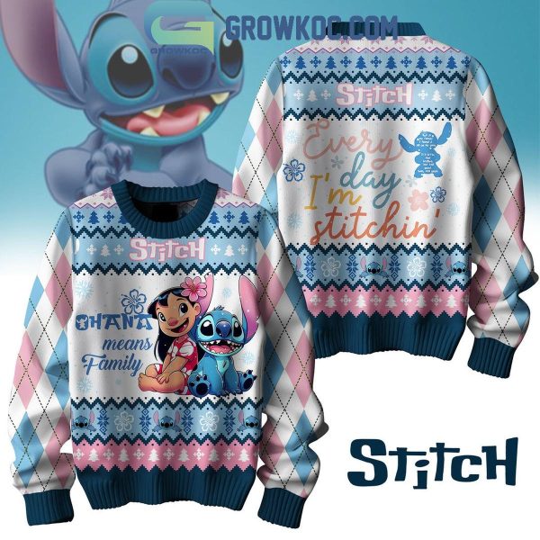 Stitch Ohana Means Family Let’s Stitch Christmas Ugly Sweater