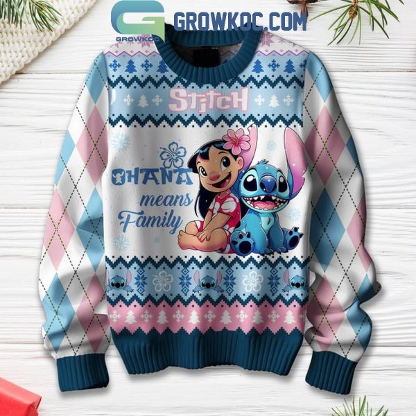 Stitch Ohana Means Family Let’s Stitch Christmas Ugly Sweater