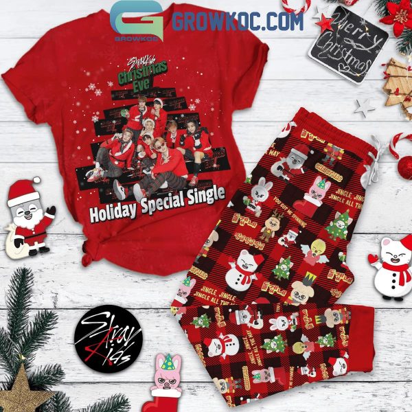 Stray Kids Christmas Holiday Special Single Fleece Pajamas Set