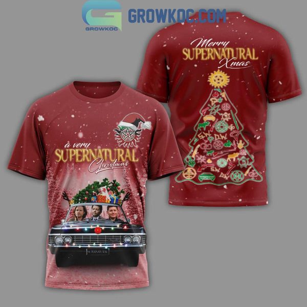 Supernatural Merry A Supernatural Christmas 2024 To You Hoodie T-Shirt