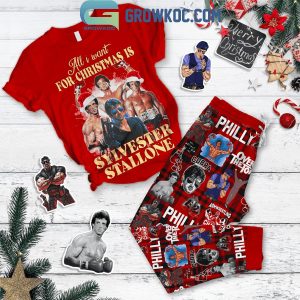 Sylvester Stallone Is All I Want For Christmas 2024 Fleece Pajamas Set