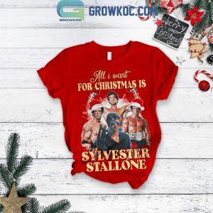 Sylvester Stallone Is All I Want For Christmas 2024 Fleece Pajamas Set