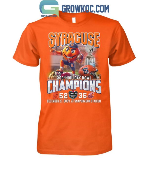 Syracuse Orange 2024 Holiday Bowl Champions Snapdragon Stadium T-Shirt