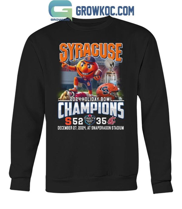 Syracuse Orange 2024 Holiday Bowl Champions Snapdragon Stadium T-Shirt