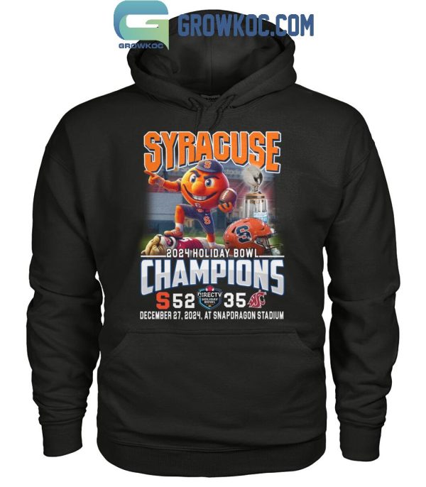 Syracuse Orange 2024 Holiday Bowl Champions Snapdragon Stadium T-Shirt