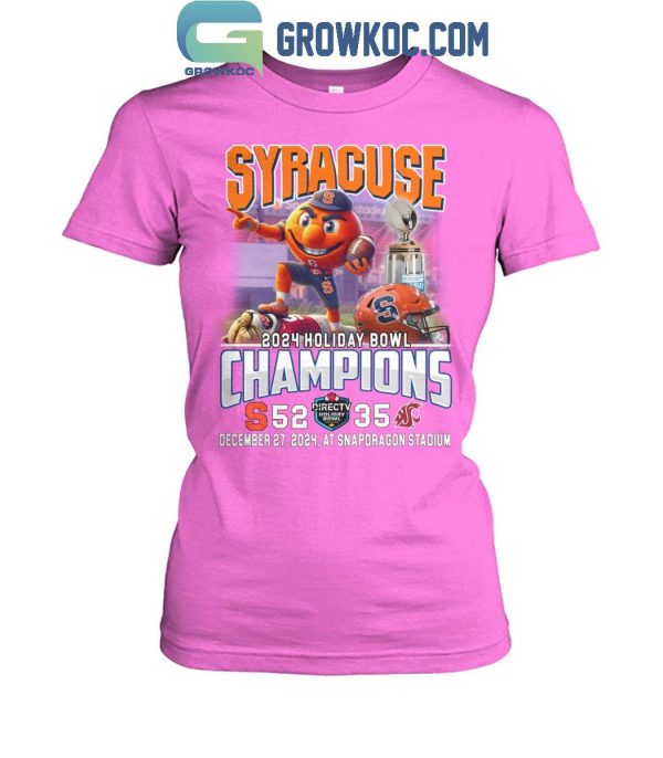 Syracuse Orange 2024 Holiday Bowl Champions Snapdragon Stadium T-Shirt