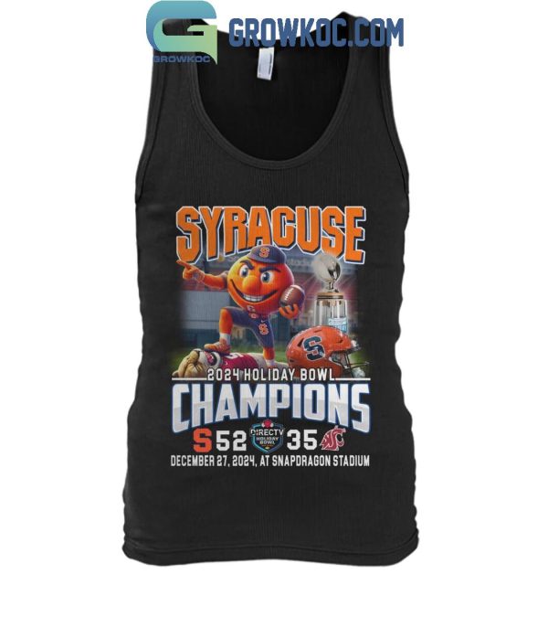 Syracuse Orange 2024 Holiday Bowl Champions Snapdragon Stadium T-Shirt