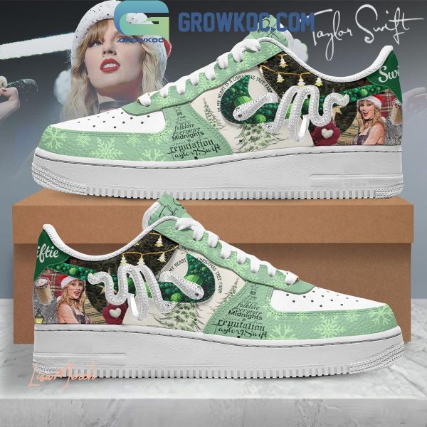 Taylor Swift My Heart Is A Christmas Tree Farm Love 2024 Air Force 1 Shoes