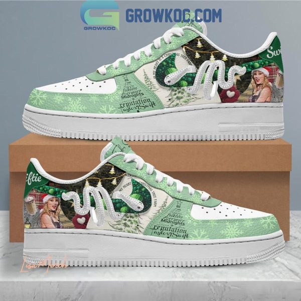 Taylor Swift My Heart Is A Christmas Tree Farm Love 2024 Air Force 1 Shoes