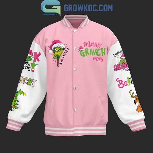 Taylor Swift The Grinch Grinchmas Grinch Is A Swiftie 2024 Baseball Jacket