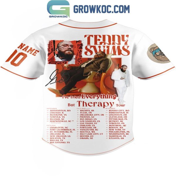 Teddy Swims I’ve Tried Everything But Therapy Tour 2025 Personalized Baseball Jersey