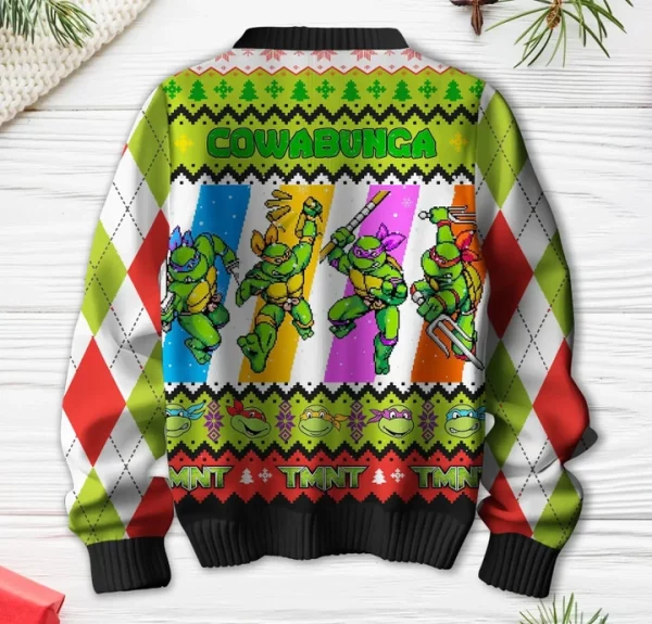 Teenage Mutant Ninja Turtles Ho Ho Heroes Raphael 2024 Christmas Ugly Sweater