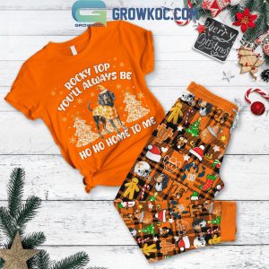 Tennessee Vols Rocky Top You’ll Always Be Home To Me Christmas Fleece Pajamas Set