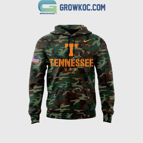 Tennessee Volunteers Football Vols Camo 2024 Salute To Service  Hoodie T-Shirt