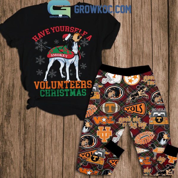 Tennessee Volunteers Have Yourself A Vols Christmas Holidays Fleece Pajamas Set