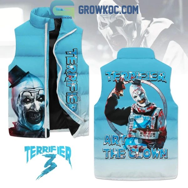 Terrifier 3 Art The Clown Ice Era Christmas Sleeveless Puffer Jacket