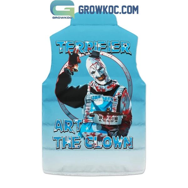 Terrifier 3 Art The Clown Ice Era Christmas Sleeveless Puffer Jacket