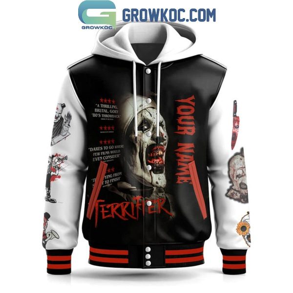 Terrifier Art Never Goes Out Of Style Creepy Clown Personalized Baseball Jacket