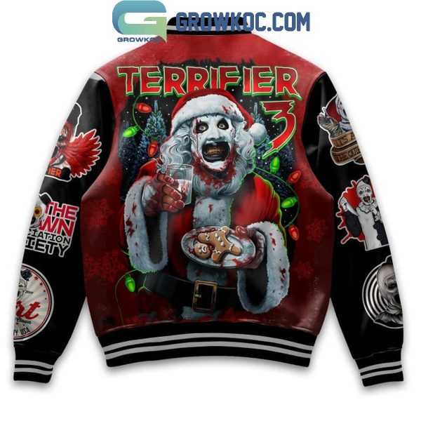 Terrifier Art The Clown Appreciation Society 2024 Baseball Jacket