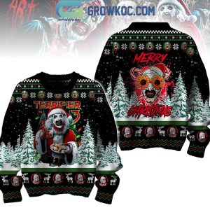 Terrifiers Merry Christmas Is Merry And Scary 2024 Ugly Sweater