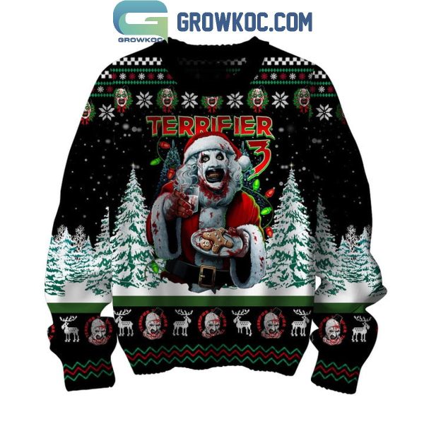 Terrifiers Merry Christmas Is Merry And Scary 2024 Ugly Sweater