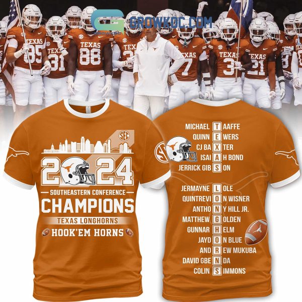 Texas Longhorns Southeastern Conference Champions Orange Version 2024 Hoodie T-Shirt