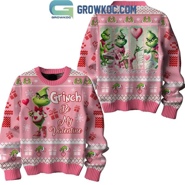 The Grinch Be My Valentine And Merry Christmas Holidays Ugly Sweater