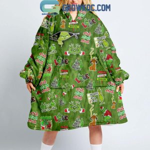 The Grinch Is This Jolly Enough Fan Oodie Hoodie Blanket