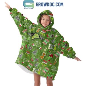 The Grinch Is This Jolly Enough Fan Oodie Hoodie Blanket