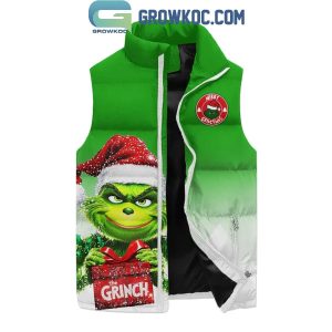 The Grinch Merry Glowing Grinchmas Christmas Sleeveless Puffer Jacket