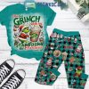 The Grinch Loves Dunkin’ Donuts Christmas Fleece Pajamas Set